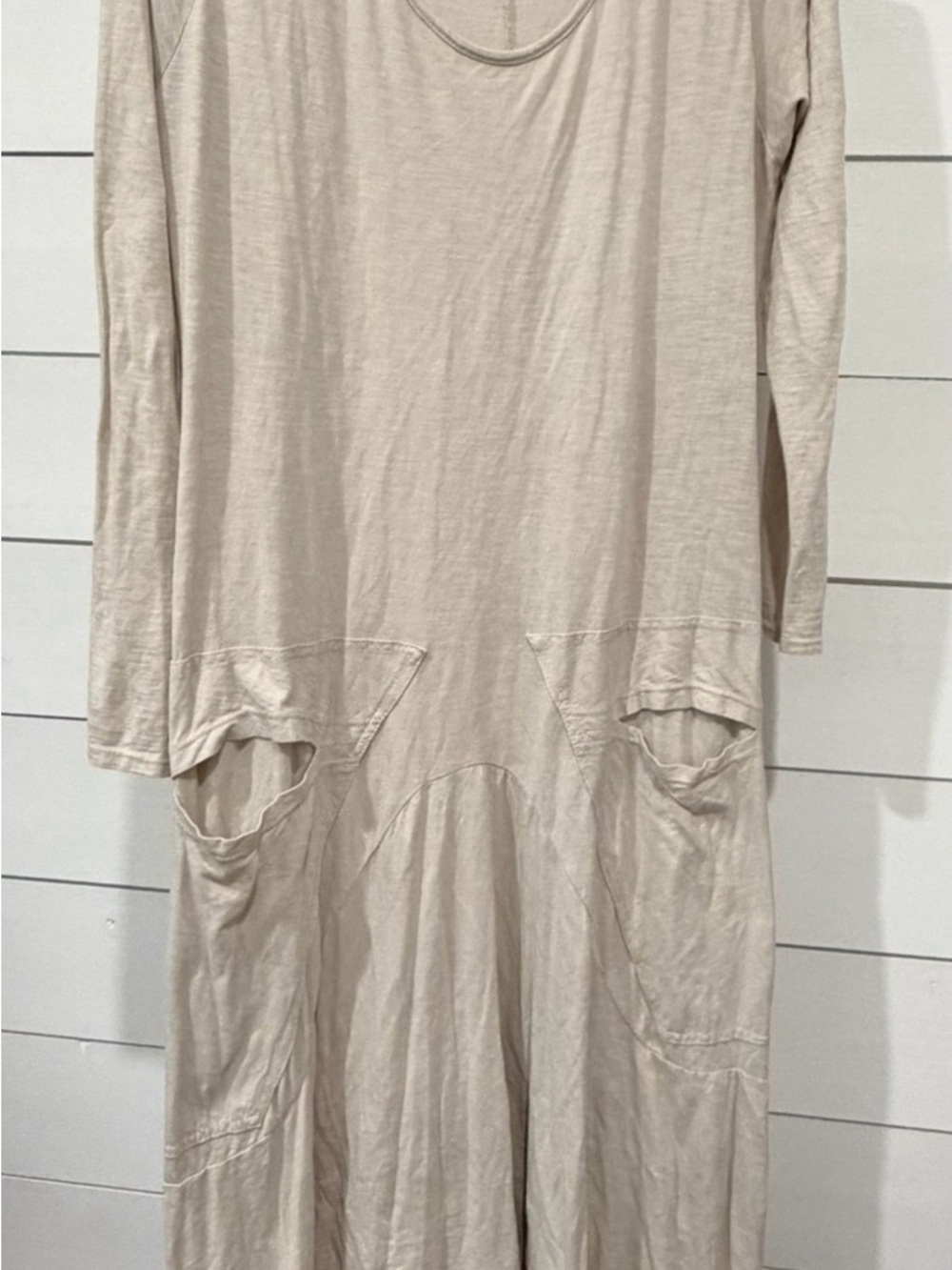 Everyday Pocket Maxi Dress in Light Beige